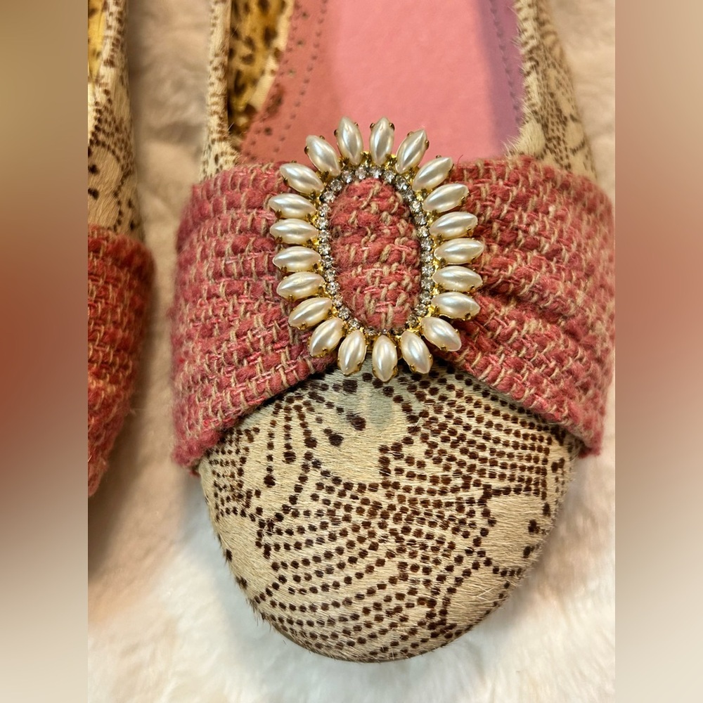 Kenzie Teren leather tweed Ballet slip on flats women’s size 8.5M - Picture 6 of 11